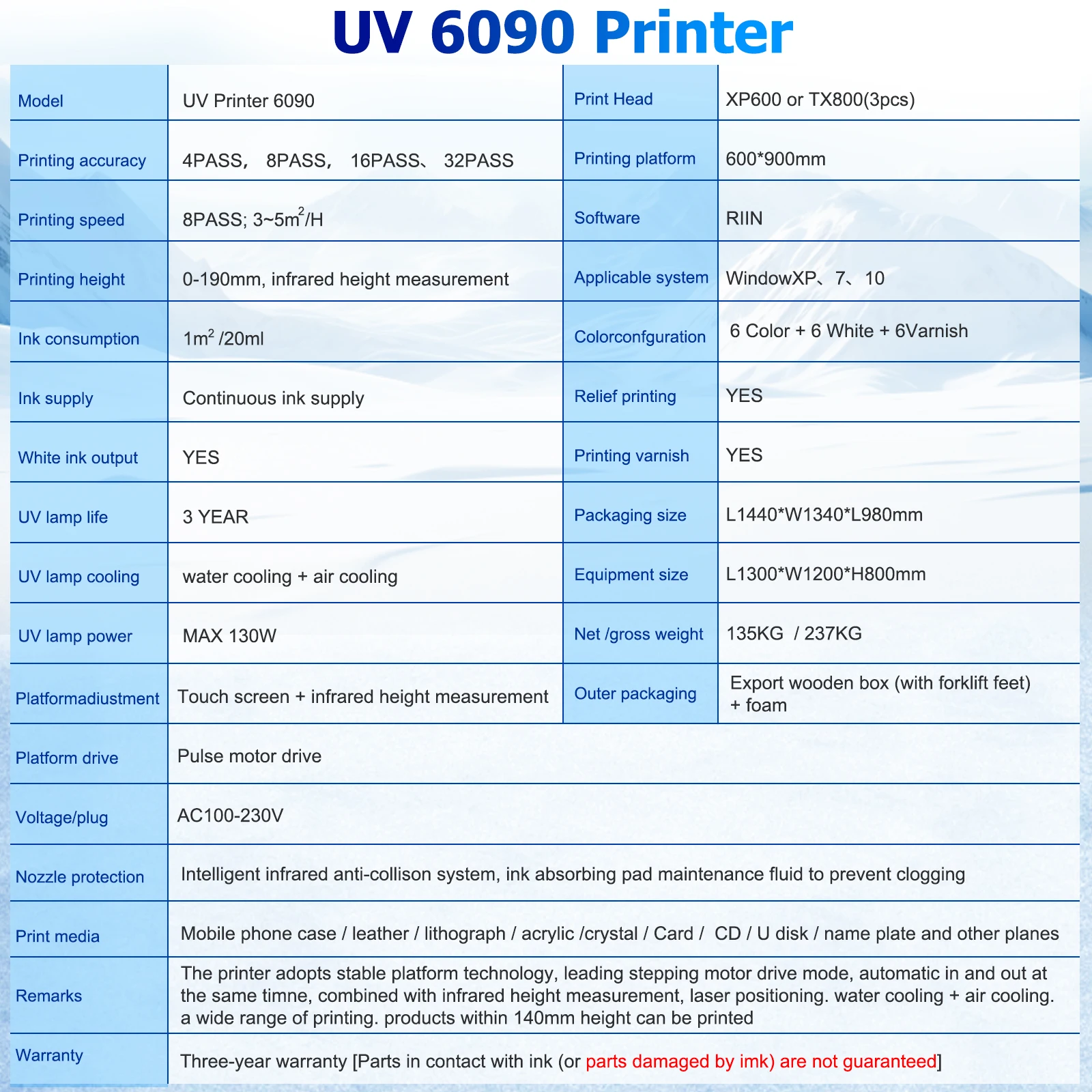 طابعة ACHI 6090 UV مع XP600*3 رأس الطباعة LED طابعة مسطحة Atolabelling UV لحافظة الهاتف المحمول بطاقات جلدية CD كريستال