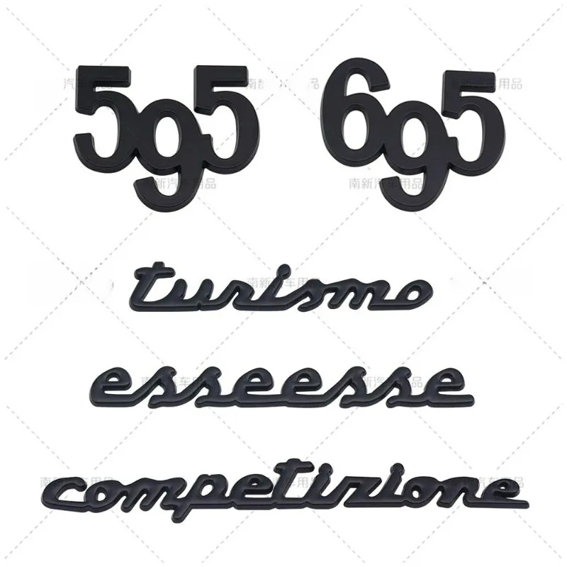 

High-quality 3D Modified Metal Car Stickers 595 695 Tunismo Esseesse Competizione DIY Decorative Car Accessories Scratch Cover