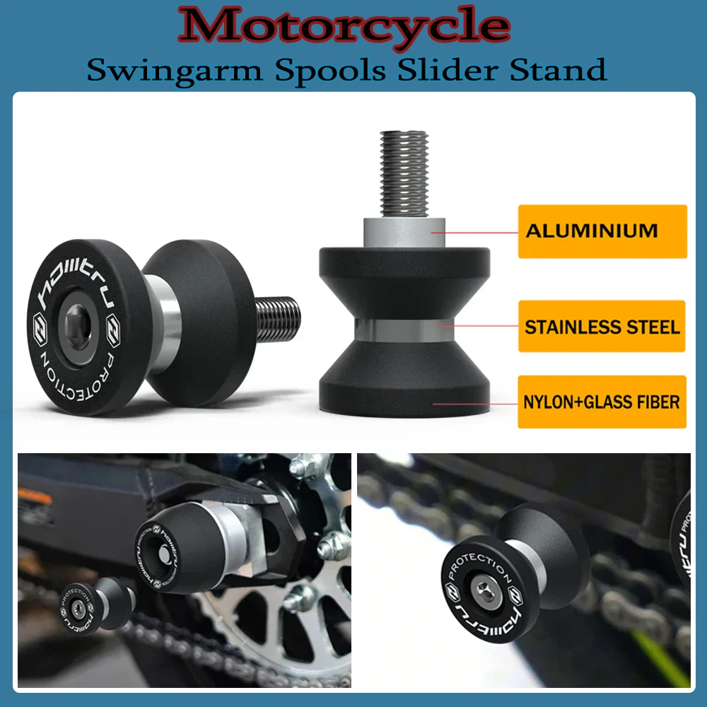 

For Kawasaki Ninja 650N 650F/ER6N ER6F 2012-2016 Motorcycle Swingarm Spools Slider Stand Lifting Screw