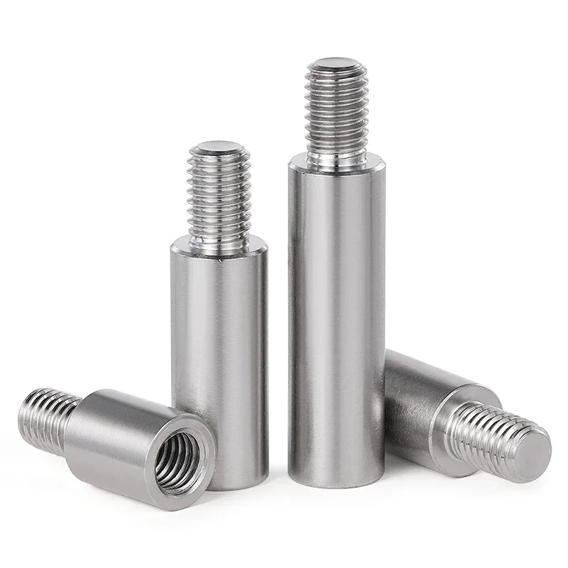 303 Stainless Steel Threaded Pillar M8+12mm M10+15mm Round Spacing PCB Male to Female Screw Standoff Spacer Single Head Column