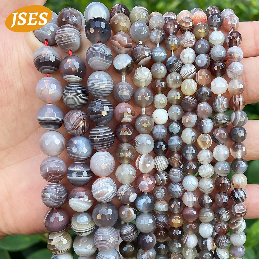 AA Natural Botswana Agate Sardonyx 6-10mm Faceted Beads for Jewelry Making Bracelets Necklace DIY Beads Accessorries Wholesale