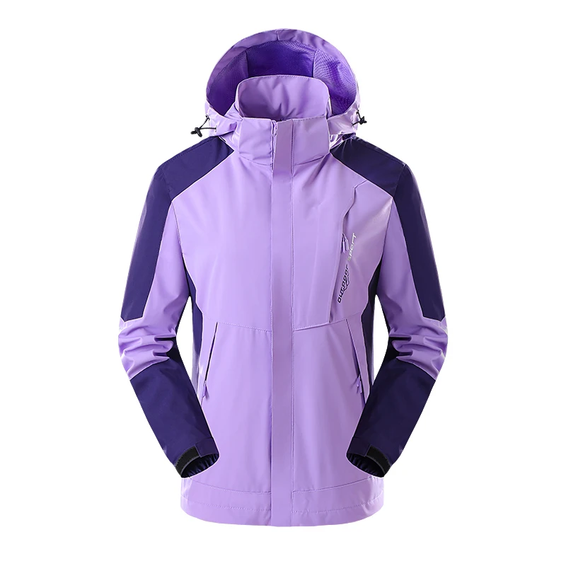 Chaqueta con capucha desmontable para hombre, abrigo deportivo a prueba de viento, impermeable, ropa de Montañismo para pareja, primavera y otoño, novedad de 2024