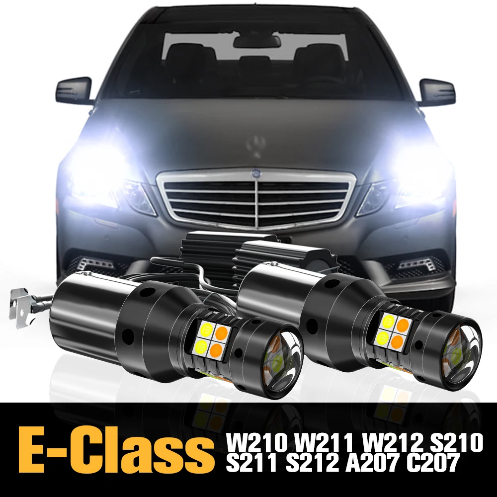 

2pcs LED Dual Mode Turn Signal+Daytime Running Light Canbus DRL For Mercedes E-Class W210 W211 W212 A207 C207 S210 S211 S212