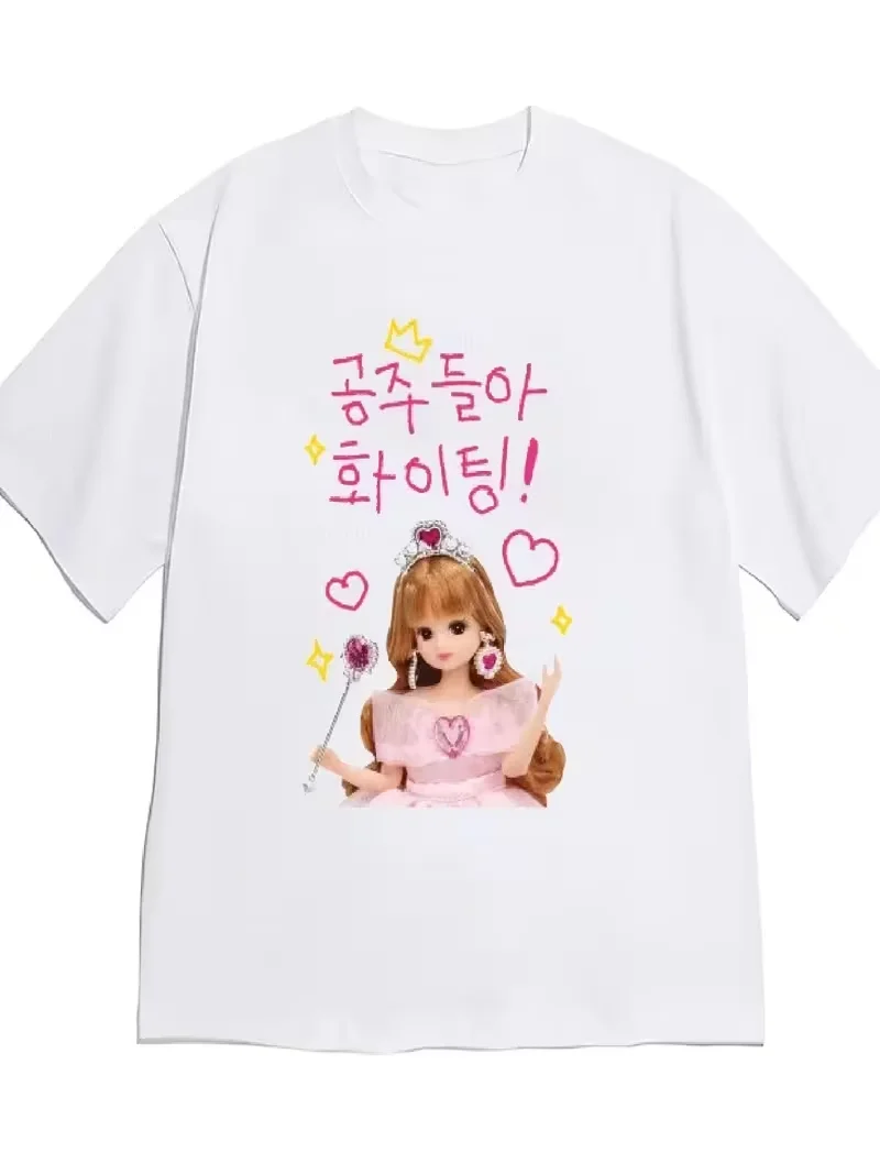 Camiseta com alfabeto coreano e hangul para homens e mulheres, blusa casual para uso diário, primavera verão, vestuário para aprendizagem da língua co