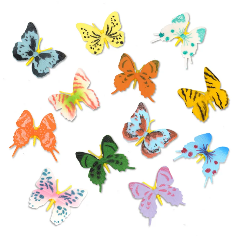 Modelos simulados do inseto da borboleta, brinquedos científicos portáteis, educação infantil, babiescognitivo cognitivo