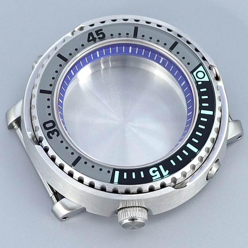 43mm Men's Watch Case Sapphire Glass For Mod Tuna Canned NH35 NH36 NH34 NH38 4R36 Movement 28.5mm Dial With chapters Ring 20ATM