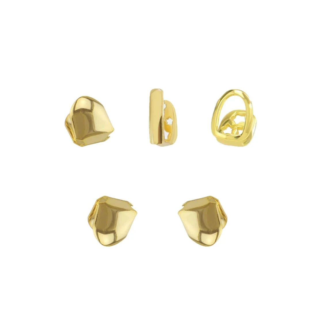Fashionable 5-Piece Hip-Hop Teeth Accessory Set for Stage Nightclub Parties Daily Outings Glowing Sparkling Denture Caps