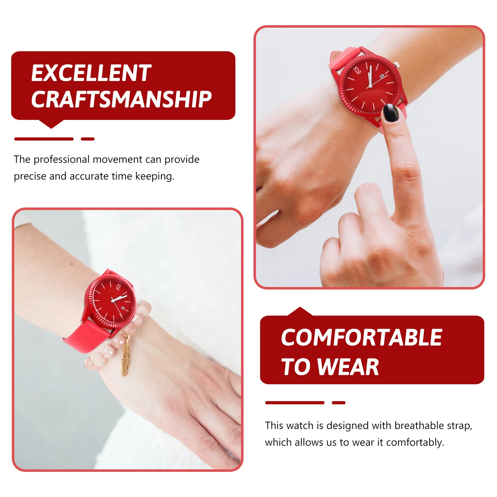 

Waterproof Luminous Women Watch Adjustable Strap Skin-Friendly Quartz Wristwatch Noctilucence Female Timepiece Decorative Casual