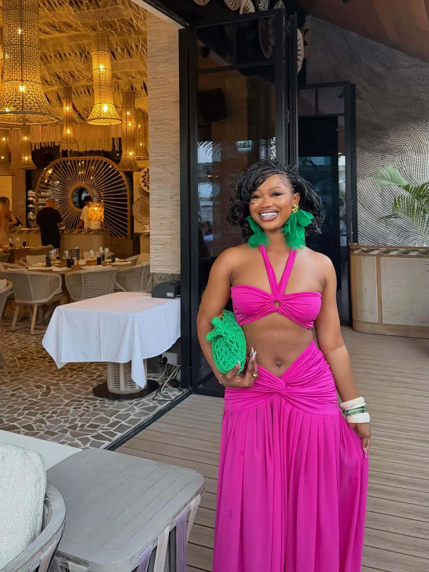 Ensemble deux pièces sexy pour femme, haut court à col halter et jupe longue, décontracté, pour le travail, les sorties, les rendez-vous, les vacances, la plage