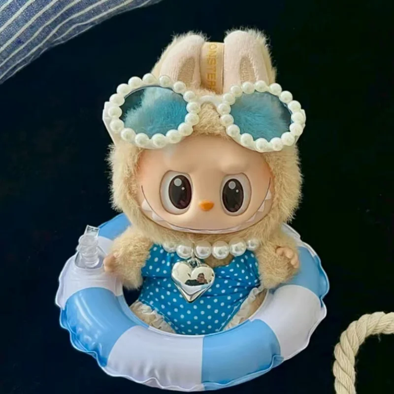 인형 옷 15 17cm 라부부 면 인형용 다채로운 수영복 진주 인형 중공업 안경 옷 액세서리