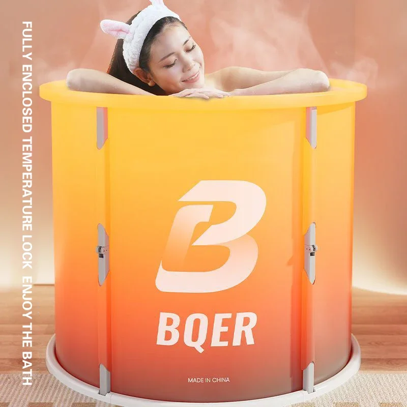 Portable Collapsible  Large Capacity Family Bathtub Bucket Winter Shower Bathing Artifact Free Installation