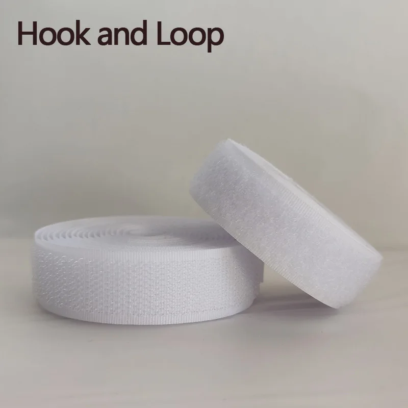 1/3/5/24M Length  Sew on Hook and Loop Colour 20mm Non-Adhesive Fabric Fastener Interlocking Tape Nylon Strips Sticky DIY 20mm