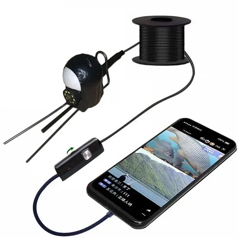 

Underwater camera Fish camera 5 mega-pixel ip68 waterproof ice Fishing Endoscope camera Usb type-c android Borescope Fish finder