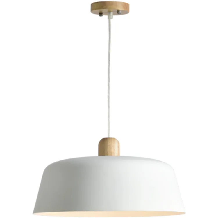 Nordic Wood Pendant Lighting Fixture Luminaire Round Kitchen Dining Room Hanging Lamp Suspension Light Home Decor Black Bedside