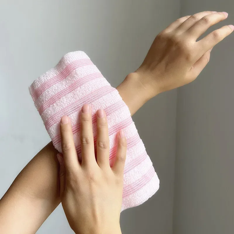 Exfolierender Waschlappen Rückenschrubber für die Dusche für Männer Silberionen-Multifunktions-Schaumbadetuch Extra Langes Peeling-Handtuch – Detail 8