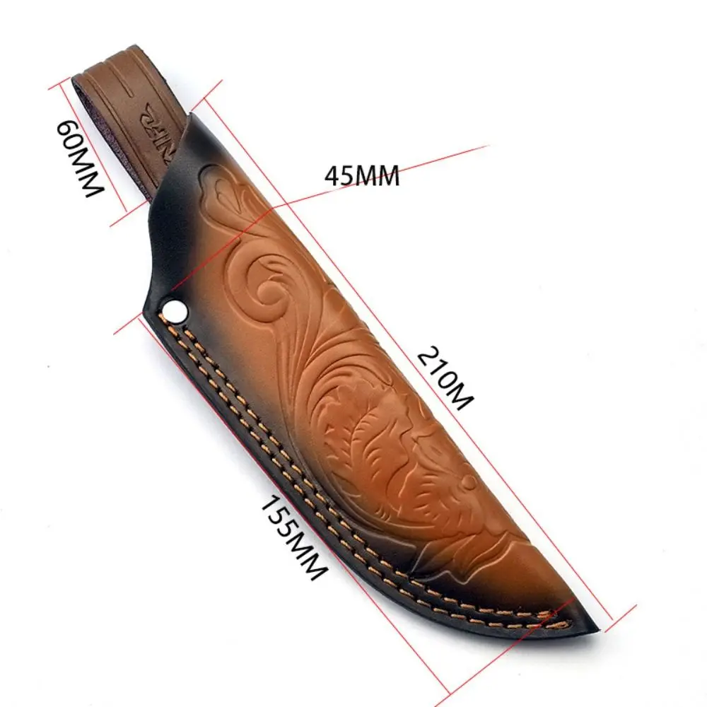 New Multi-function Knife Sheath Brown 18cm Leather Sheath Knife Protective Cover Outdoor Tool