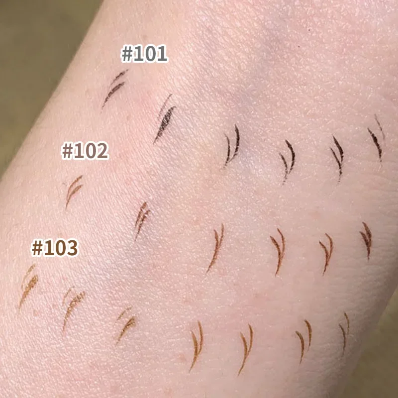 Double Forked Tip Lower Eyelash Pen Makeup Liquid Eyeliner Pen Waterproof Natural Tea Brown Liquid Eye Brow Lower Lash Pencil