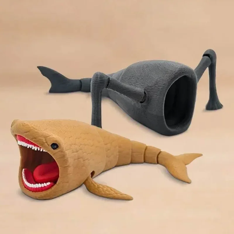 1/4pcs 3D Printing Sea Eater Action Figure Model Toy Doll Christmas Gift Joint-movable Deep Sea Monster Figurines view 4