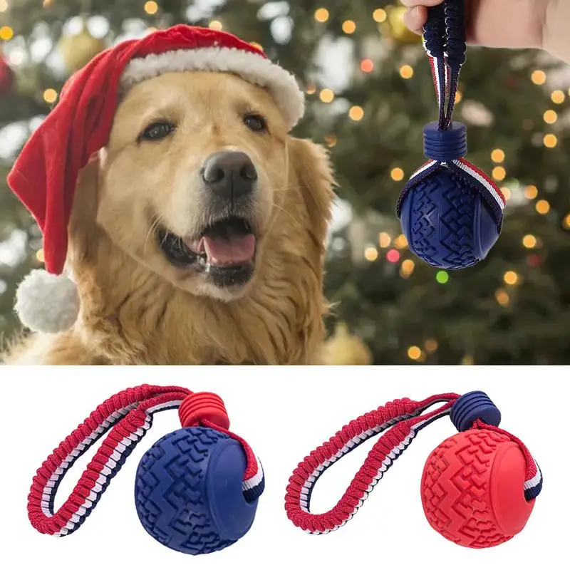 

Training Ball Dog Toy With Rope Pet Dog Teething Ball Toy Dog Teething Toy With Elastic Rope For Garden Home Park Backyard