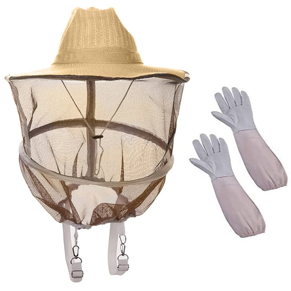 

1 комплект перчаток для пчеловодства, защита от шляпы, прочный премиум-класса, легко носить и снимается, дышащий, практичный подарок для пчеловодцев