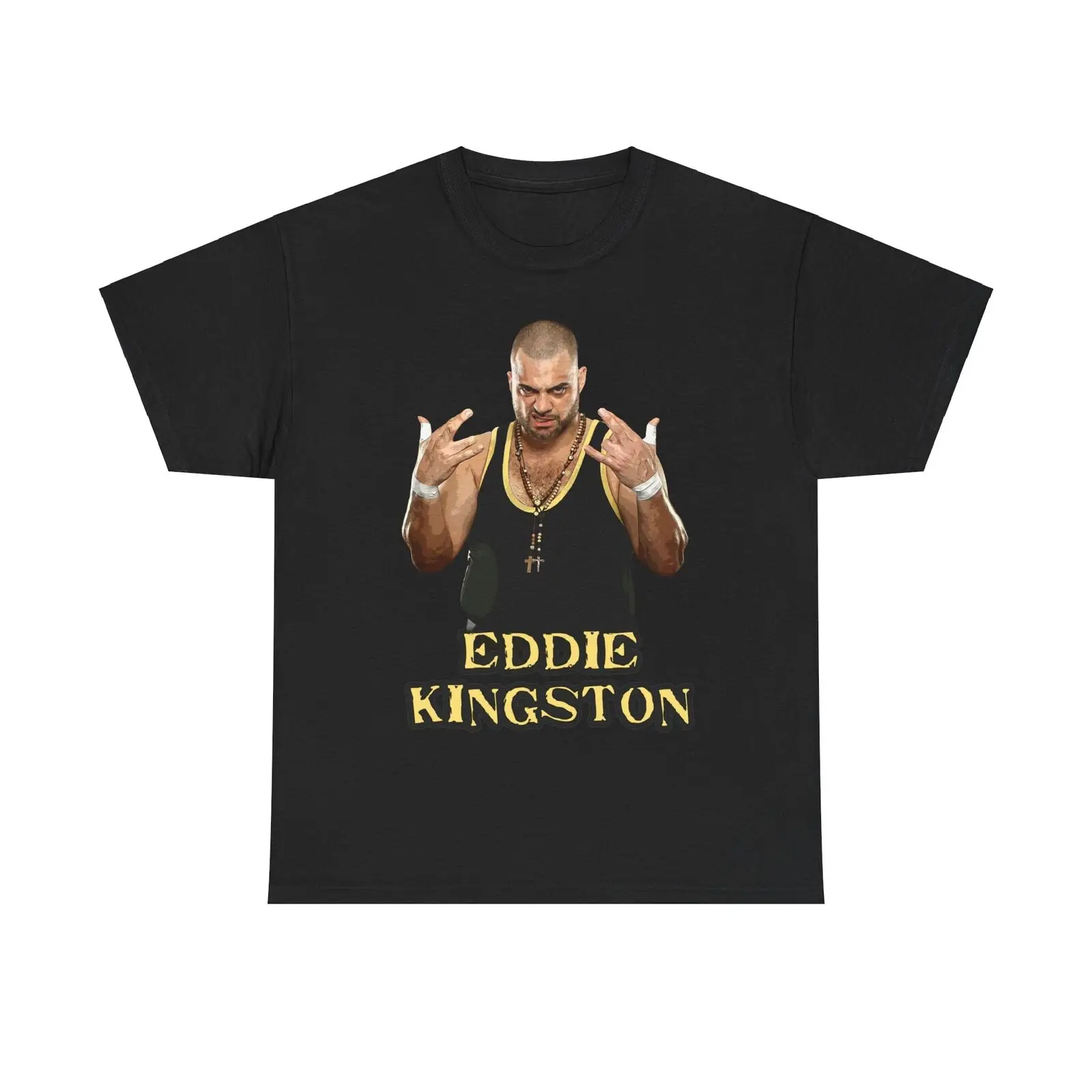 Eddie Kingston Mad King Pro Wrestling T Shirt Aew Wwe Wwf Ecw Nxt Black L