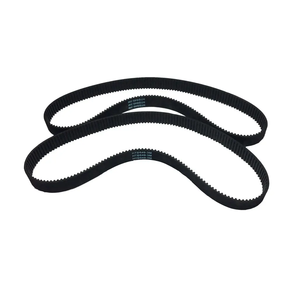 Pack of 2pcs HTD 3M Small Rubber Timing Belt 540mm Length 180 Teeth 10mm Width Closed-Loop Industrial Round Belts