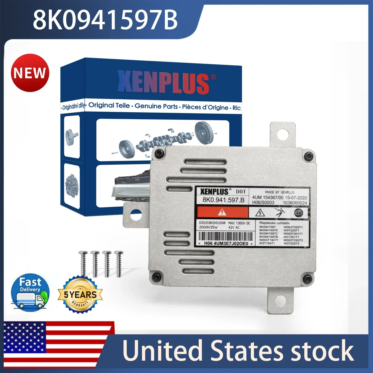8K0941597B W3T22071 W003T18471 OEM New Headlight Ballast Replacement for A4 A5 VW Polo MK5 5 6R 2009 2010 2011 US Delivery
