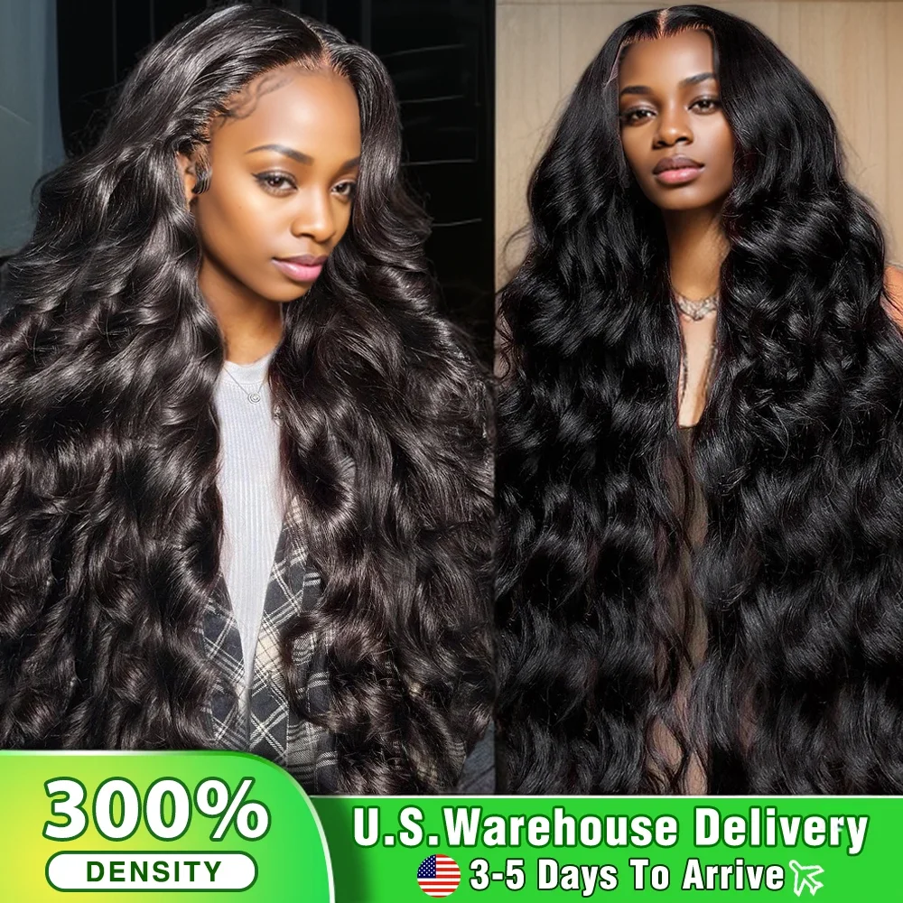 300% Body Wave Wigs 13x6 HD Lace Front Human Hair Wigs 30inch Wear And Go Glueless Brazilian Lace Frontal Wig For Black Women