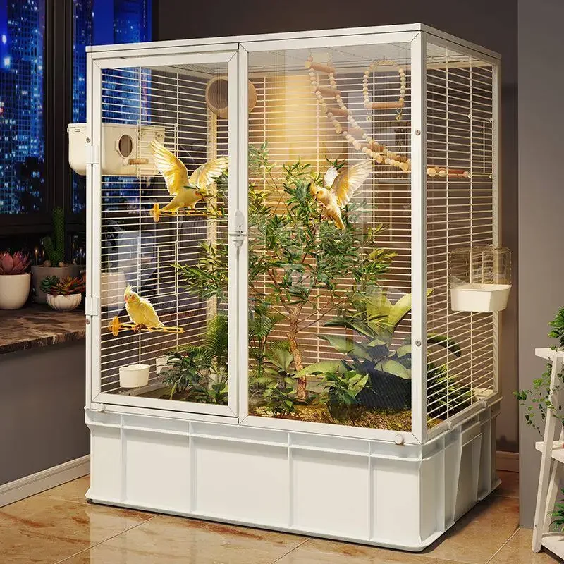 #Luxury House Goldfinch Outside Bird Cages Aviary Canaries Indoor Stainless Steel Bird Cages Lovebird Gaiola Calopsita Supplies