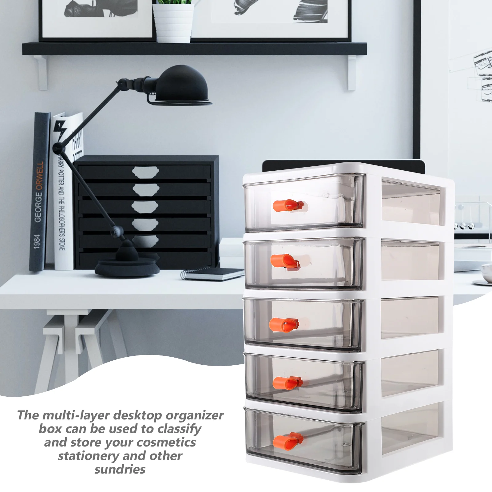 Small Drawer-type Desk Storage Cabinet Good Workmanship Organizer Plastic Drawers Shelf Makeup Pp Stationery Style