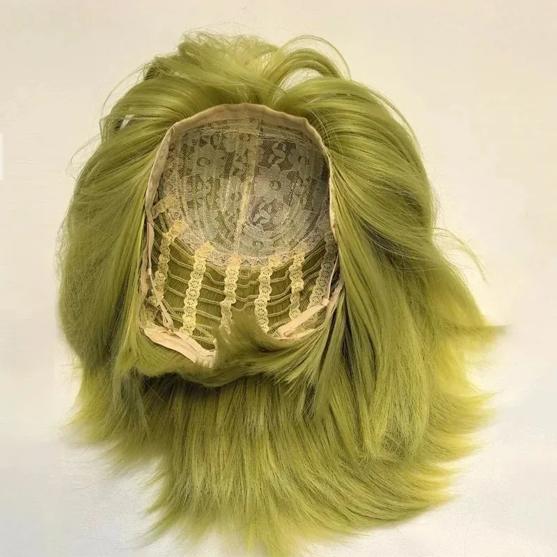 Witch Hat Atelier Inspired Coco Cosplay Wig Short Green Bob Hair Heat Resistant Fiber Wig for Anime Cosplay Halloween view 4