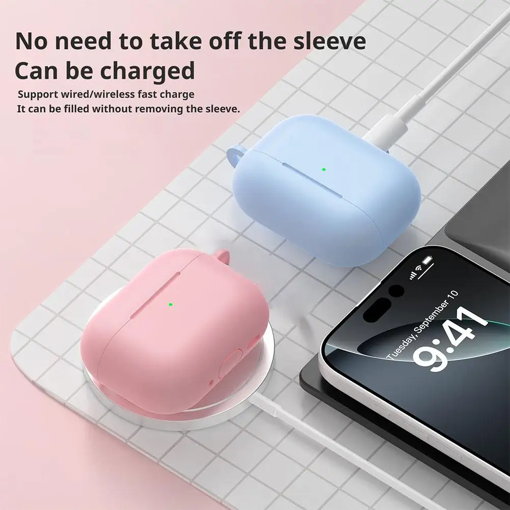 ل AirPods Pro 3 غطاء حافظة 2025 بلوتوث لينة الجلد سيليكون واقية للصدمات ل AirPods Pro 3 حافظة الملحقات