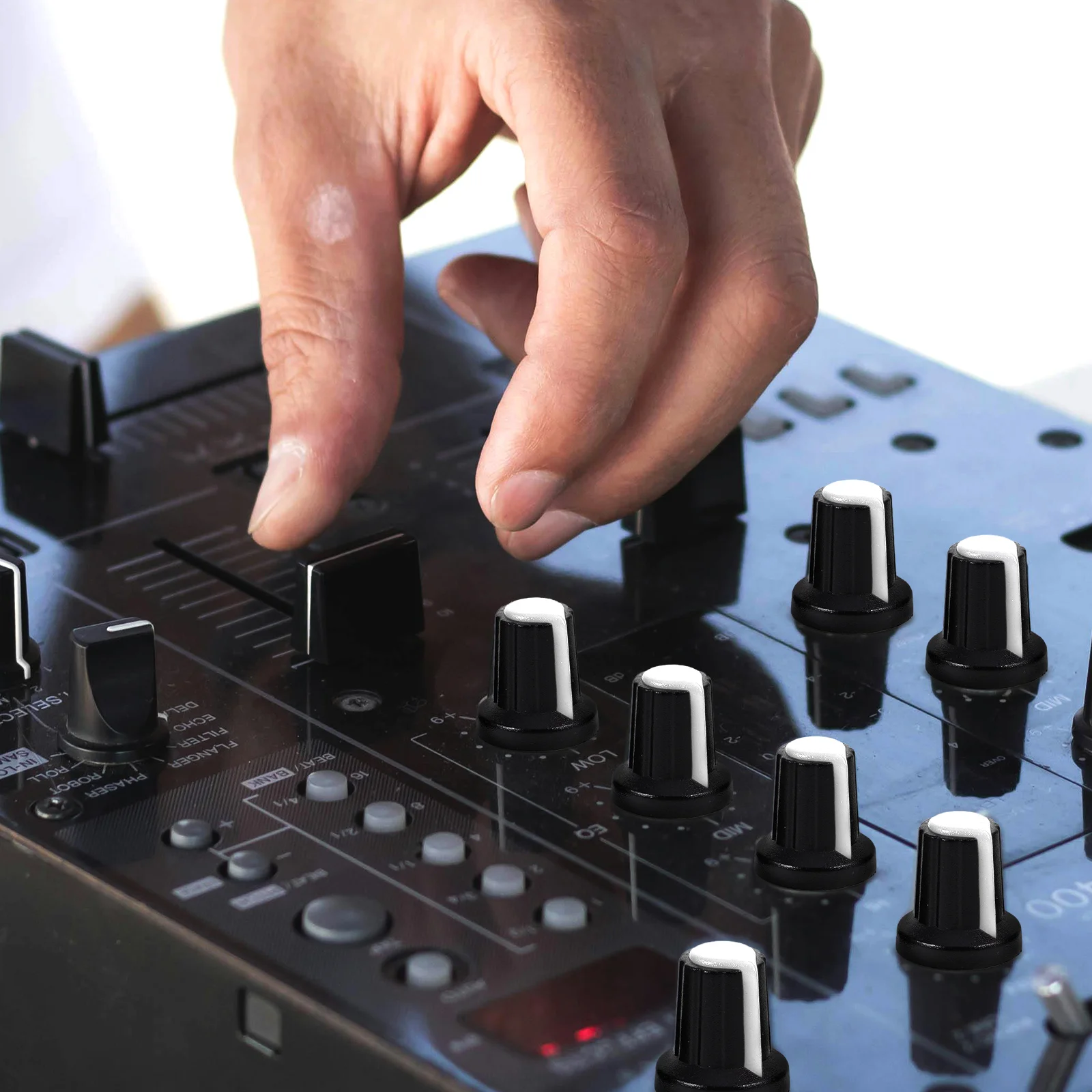 

20Pcs Replacement Potentiometer Control Knobs Plastic Dj Mixer Volume Caps Durable Rotary Potentiometer Knobs for Sound