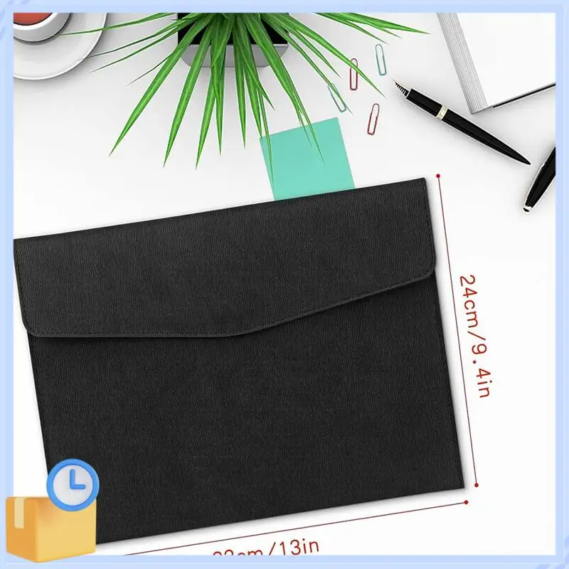شعبية 2 قطعة مجلد ملفات المستندات ، مقاوم للماء رقيقة بولي Leather الجلود A4 المغلف مجلد توسيع منظم الملفات محفظة حقيبة للتخزين