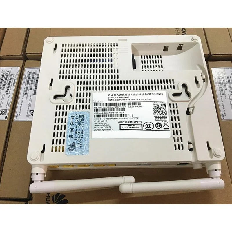 Imagem -02 - Modem do Router do Mayto-wifi Pppoe Ipoe Firmware Inglês com Poder Hg8546m Original Gpon Onu Xpon 4fe Lan 2.4g Novo