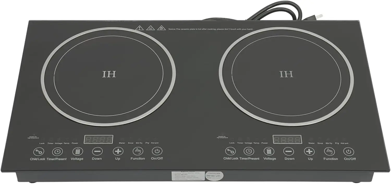 เตาแม่เหล็กไฟฟ้าCooktop Double Induction Cooktopดิจิตอลไฟฟ้าเคาน์เตอร์Burner Touch SensorควบคุมเตาDual Hot Plate 8