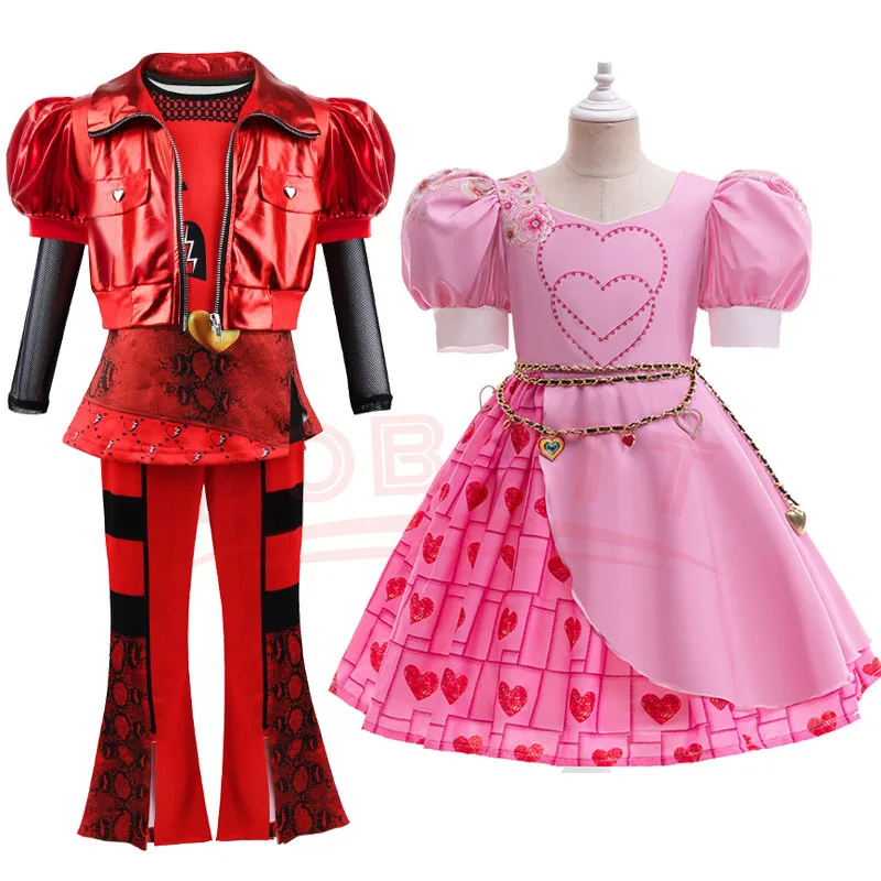 

Descendants film Costume The Rise Of Red Cosplay Clothing Anime Red Uliana clothes Halloween Christmas Party Queen Dress Suits
