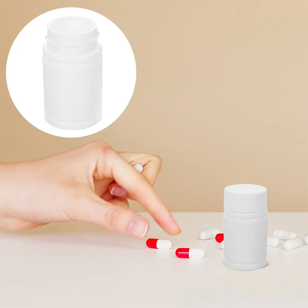 

24Pcs Solid Bottles Hdpe Sample Containers Sealed Small Medicine Pills Bottles Portable Travel Medication Holder
