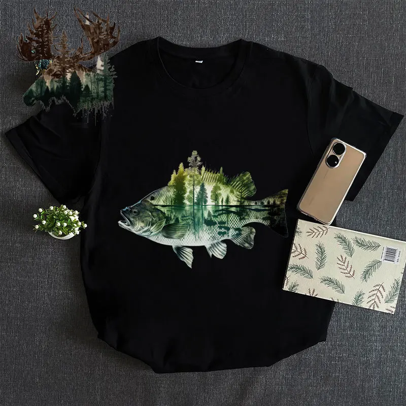 Landscape Animals Eagle long necked deer Heat Transfer Sticker Clothes Decoration Diy Accessory Print On T-Shirt Iron On Patch