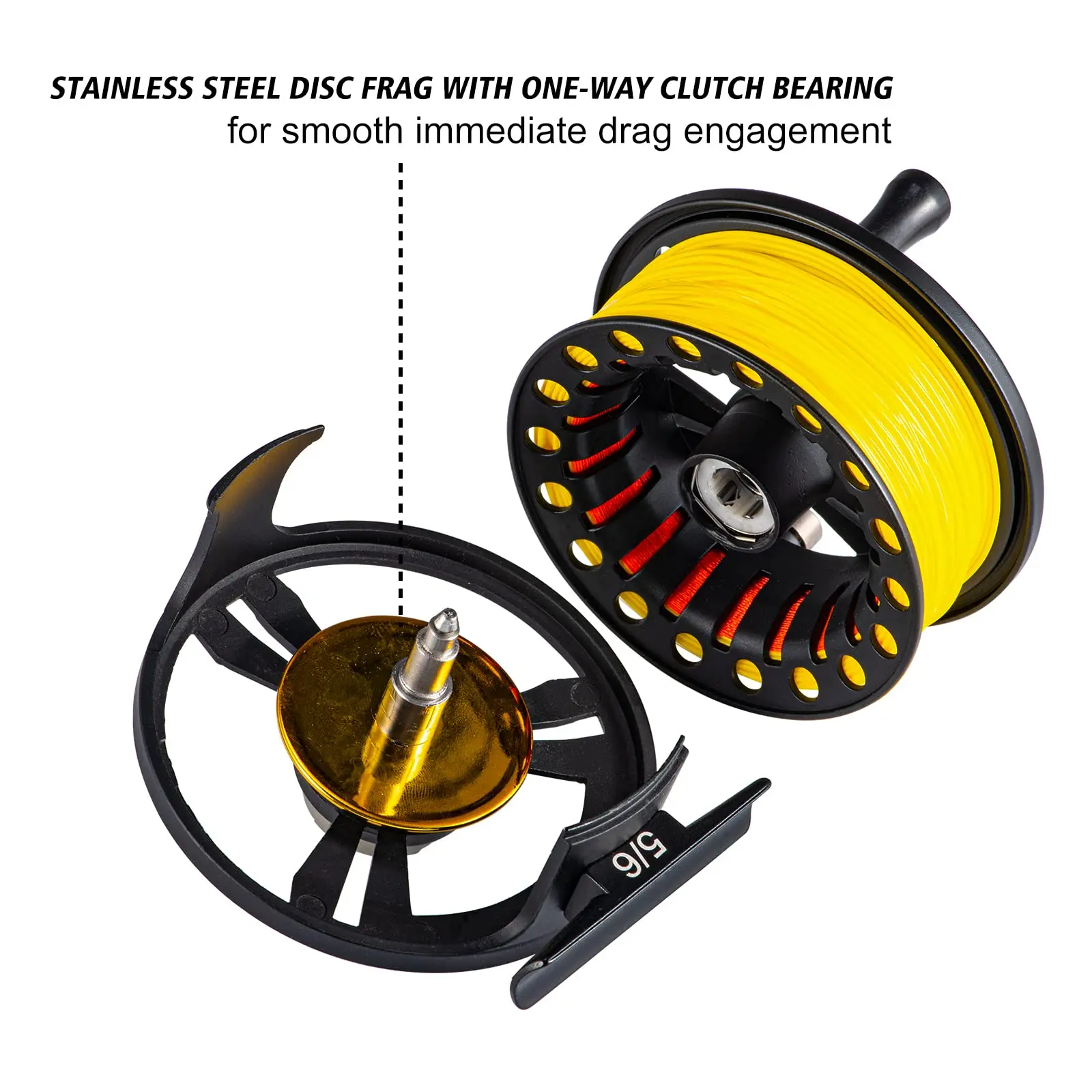 Goture Fly Fishing Reel 5/6 7/8wt Large Arbor Die Casting Fly Reel 2