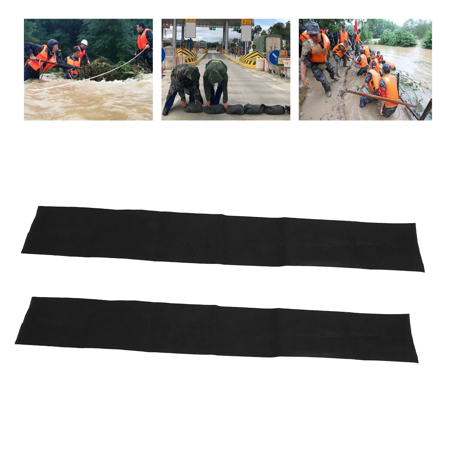 Flood Control Barriers Waterproof Reusable Water Absorption Double Layer Water Activated Flood Barriers for Garage Entrance