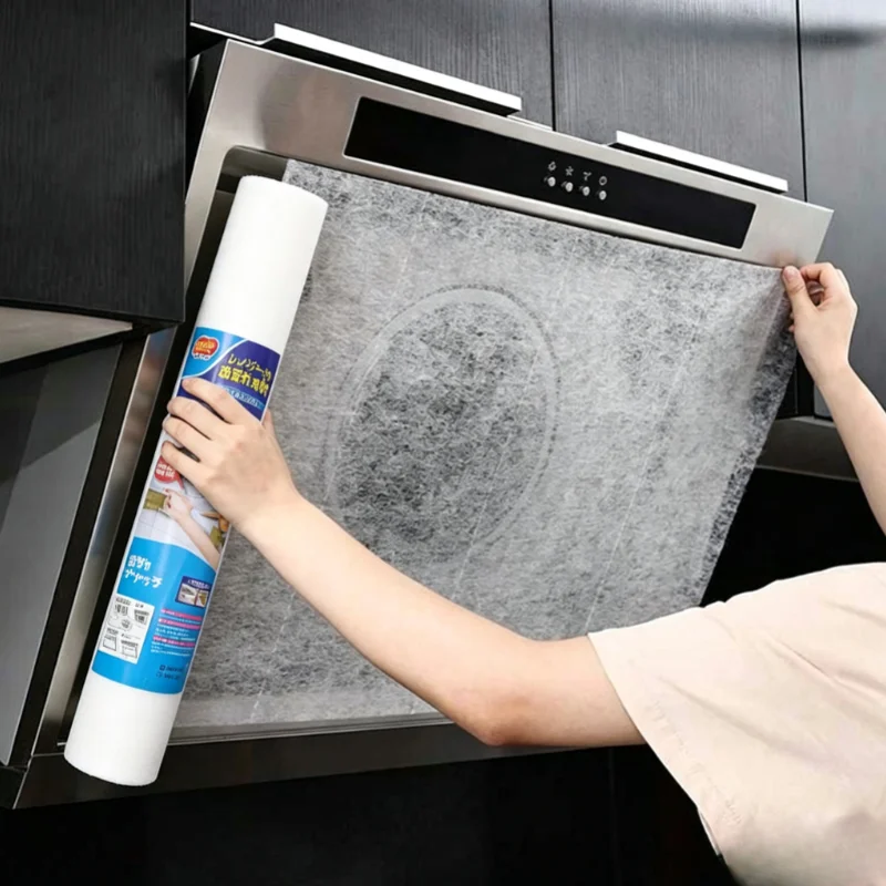 Range Hood Oil Absorbent Filter Paper Non-Woven Grease Dirt Stopper Kitchen Accessory