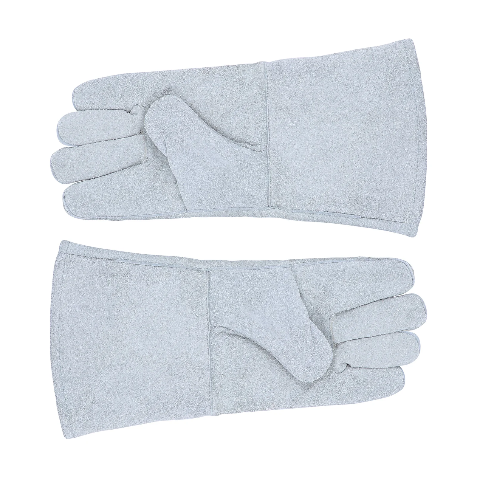 1 زوج قفازات مقاومة للحرارة جلد البقر للجنسين تلاعب الدافئة دائم ماصة للرطوبة قفازات مقاومة للحرارة