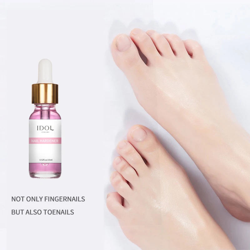 น้ำยาเคลือบเล็บ IDOL COLOR ผสมเรตินอล, ดี-แพนทีนอล, โซเดียมไฮยาลูโรเนต ช่วยแก้ปัญหาเล็บแห้ง หยาบ และมีขอบเล็บที่ไม่เรียบ