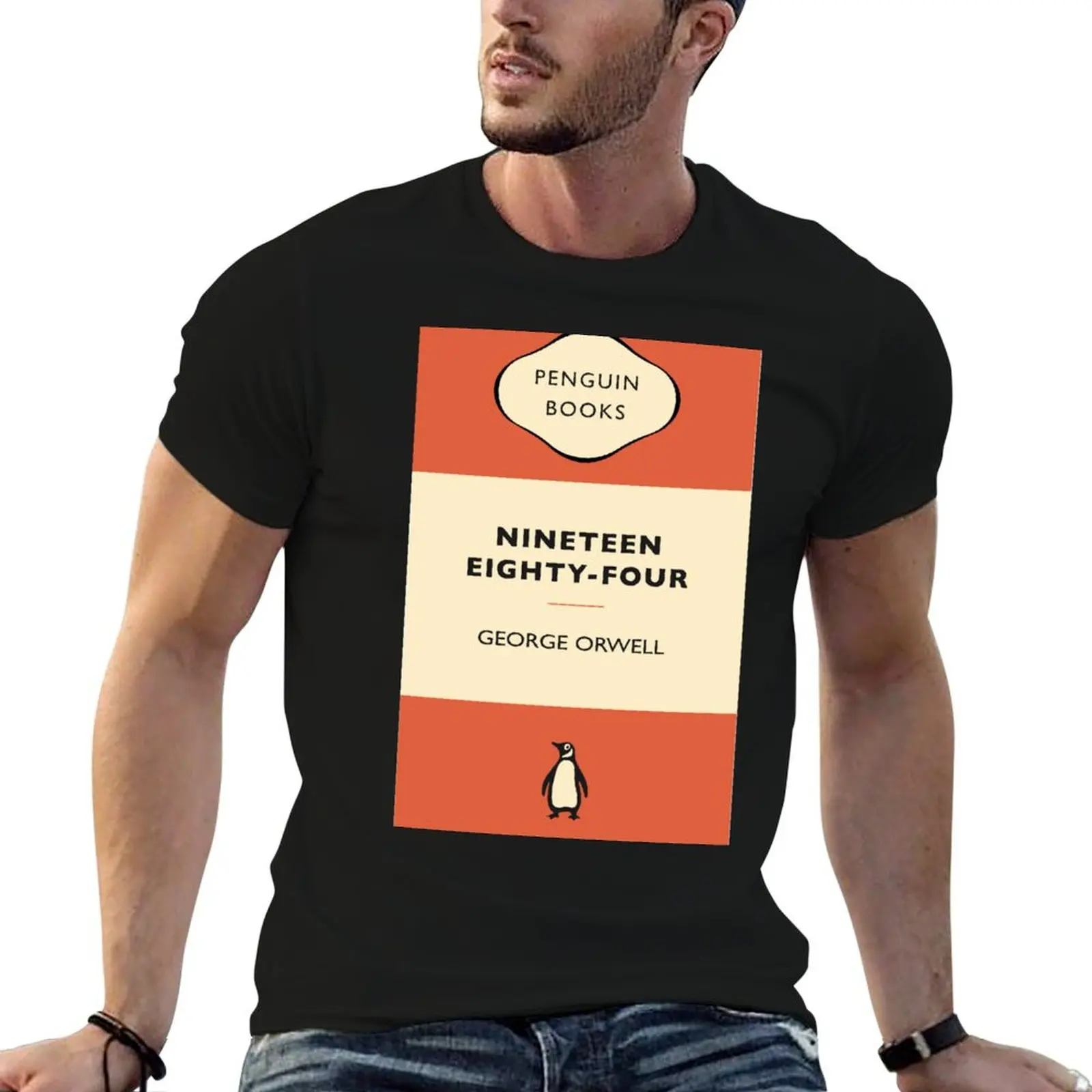 Penguin Classic Nineteen Eighty Four by George Orwell T-Shirt anime figures oversized graphic tee Short sleeve tee men