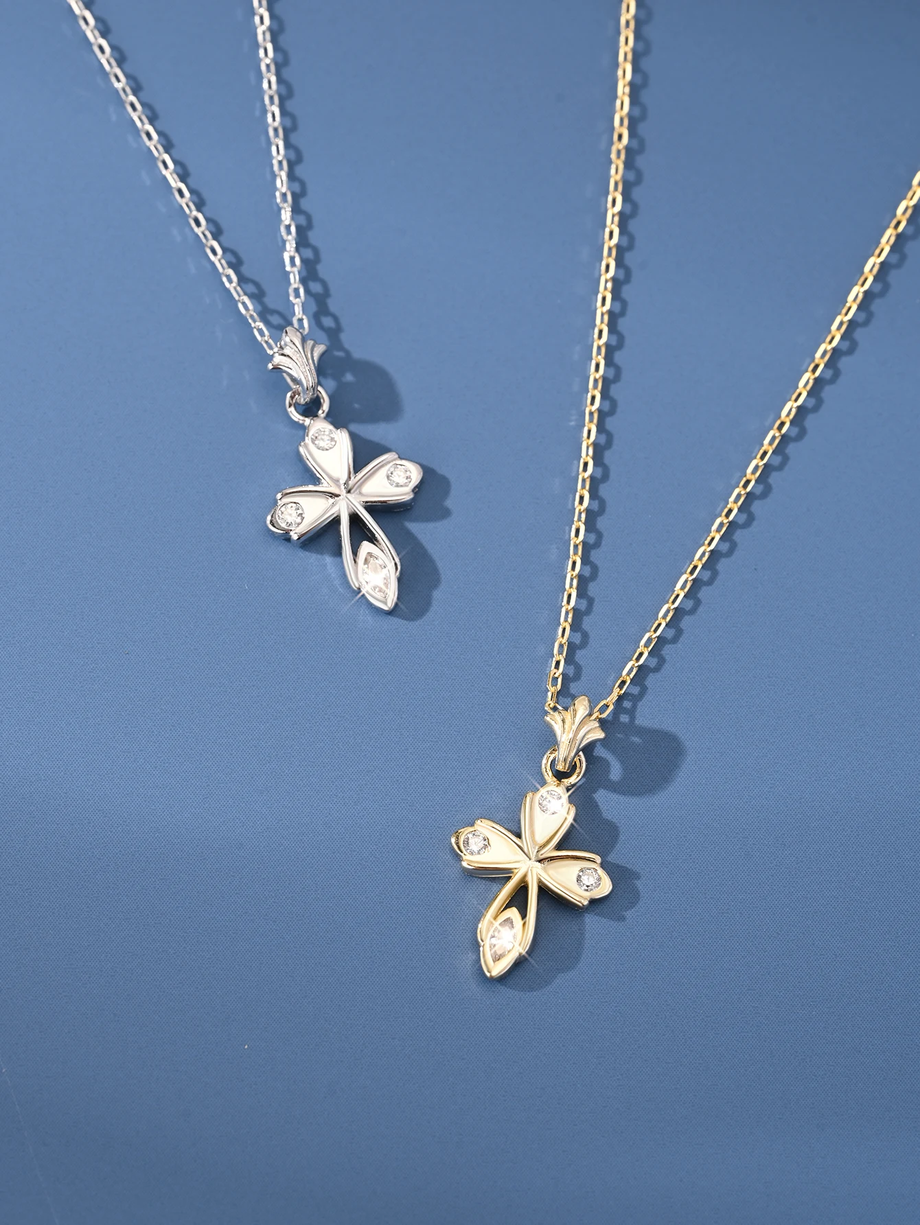 

Крест из стерлингового серебра 925 пробы с геометрической инкрустацией цирконом, роскошное женское ожерелье с темпераментом, элитные ювелирные изделия