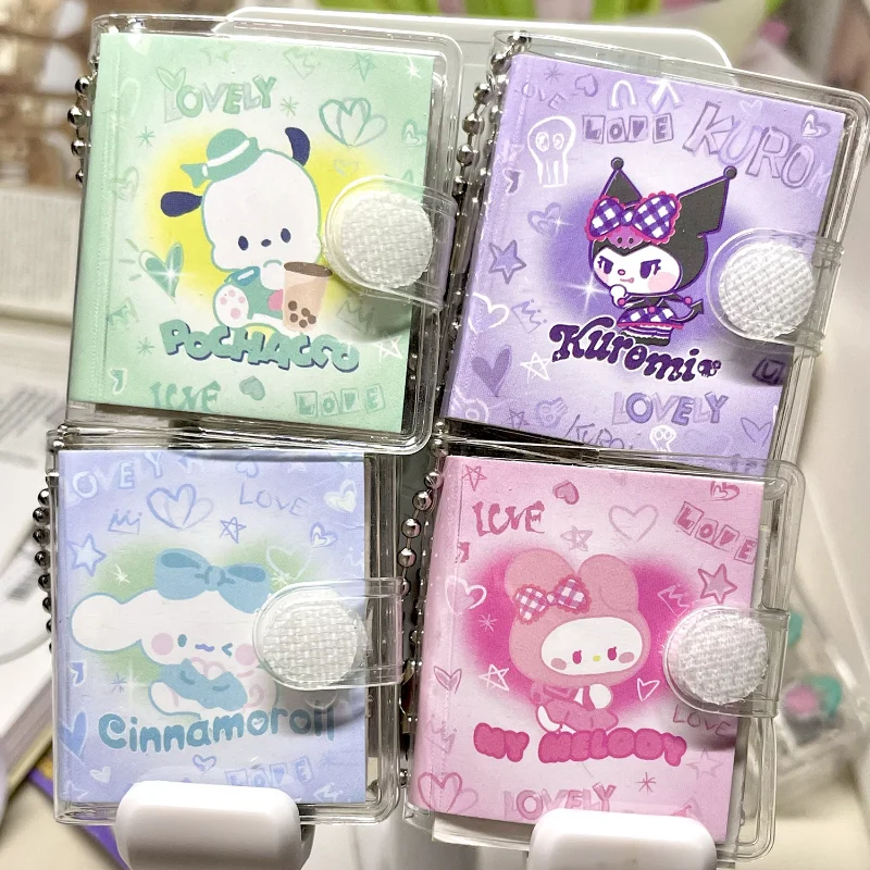 Sanurgente Hello Kitty Kuromi My Melody Cinnamoroll Ple, joli carnet portable avec poignées, bonnet amovible, bloc-notes pour manuel