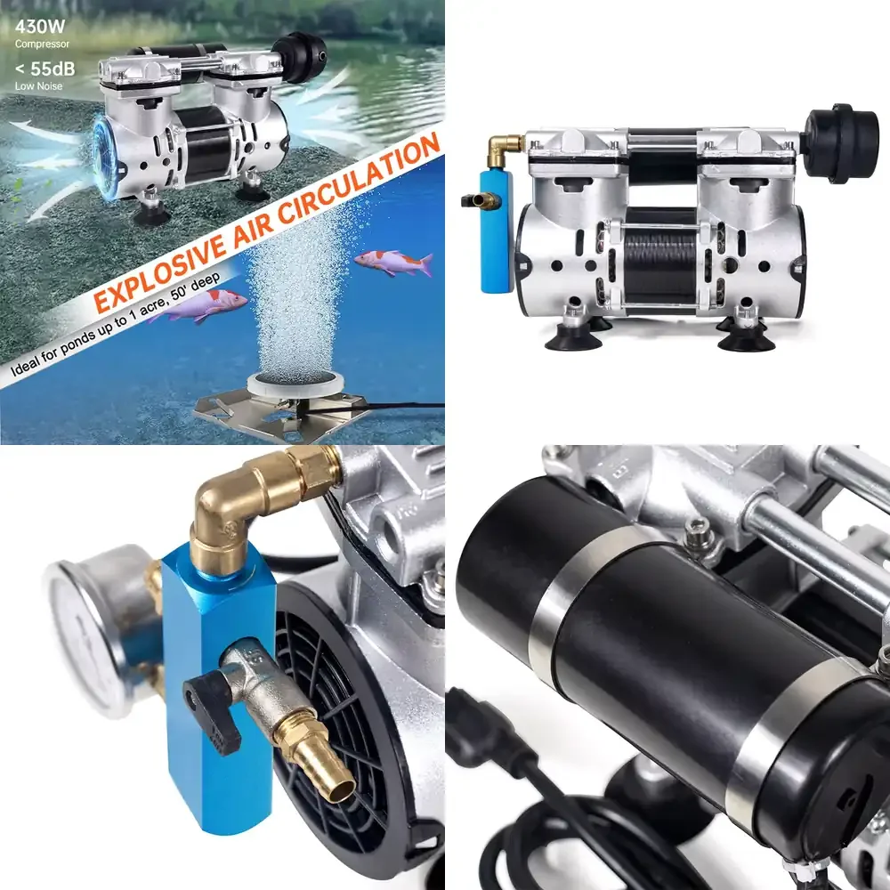 

AC110V Solar Aerator Pond Aeration System Oilless 3.4cfm 1/2HP Air Compressor Pump for Fish Farming Engine As Core Component
