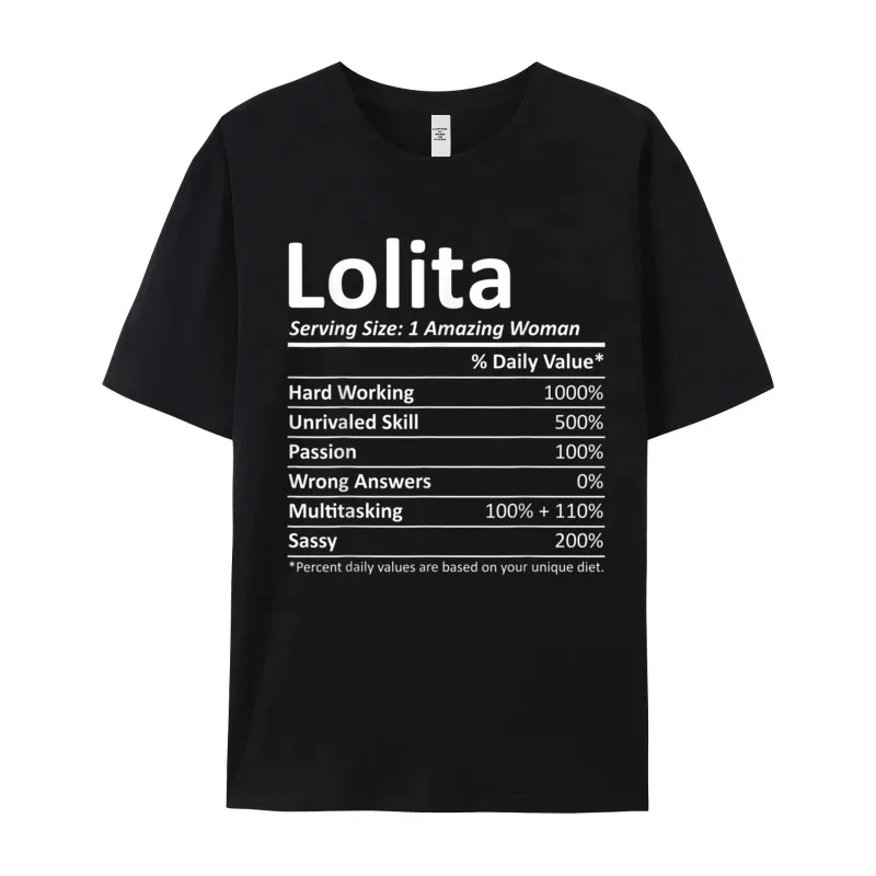 Graphic Tops & Tees Father Day Funny Round Neck Cotton Fabric T Shirts Man T Shirt LOLITA Nutrition Personalized Name Funny