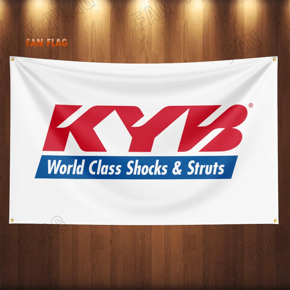 90x150CM KYBs Auto Parts Flag Car Truck Shock Motor Parts Accessories Banner Garage Outdoor Decoration Tapestry Poster